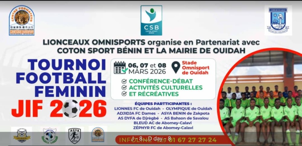 JIF OUIDAH 2026, le football féminin à l’honneur à Ouidah